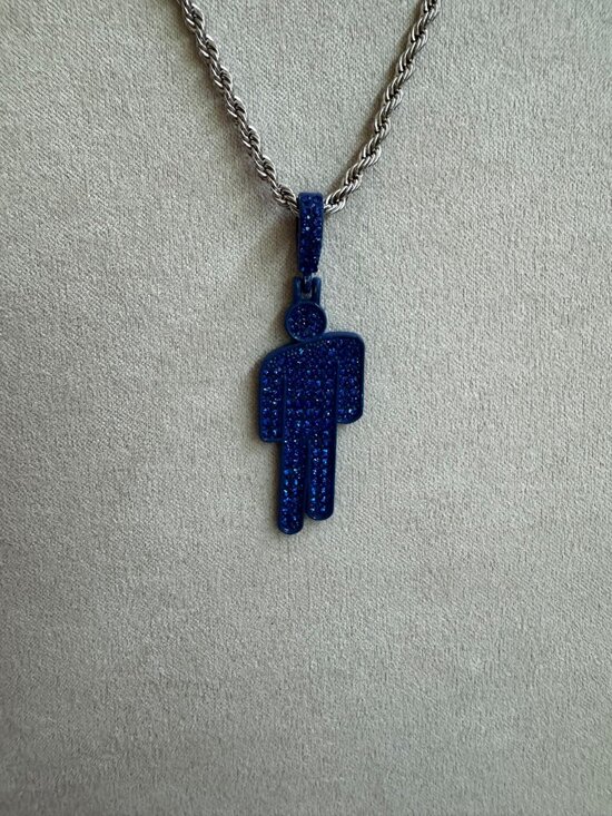 Billie Eilish Jewelry - Blohsh Necklace - Blue Rhinestone - Billie Eilish Necklace - Christmas Gifts